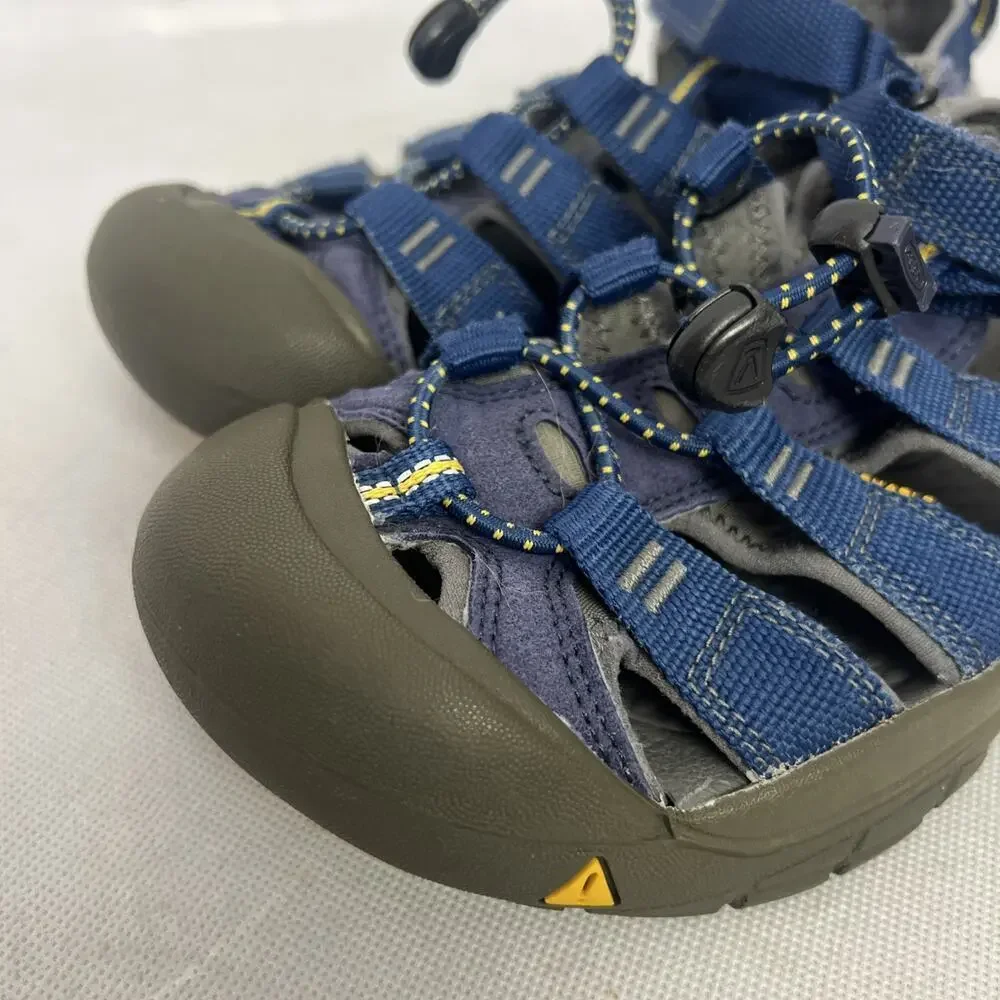 Keen Big Kids Newport H2 Sandals Size 4 Blue Yellow Quick Dry Waterproof